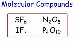 How To Name Covalent Molecular Compounds - The Easy Way!