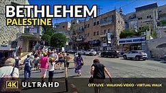 4K Bethlehem Palestine ❤️ Walking Tour - Church of the Nativity - Birthplace of Jesus