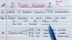 Super Keyword in Java | Learn Coding