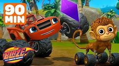 Blaze Saves a Monkey's Kite! 🪁 | 90 Minute Compilation | Blaze and the Monster Machines