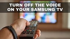 How To Turn Off Samsung TV Voice