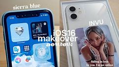 iOS16 makeover • aesthetic iPhone 11 sierra blue theme 💙🌊