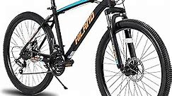 Hiland Adult/Youth Mountain Bike, Shimano 21 Speed, 26/27.5 Inch Wheels, 15 19 21 Inch Frame Options, Dual-Disc Brake,Multiple Colors for Womens,Mens Bike Bicycle