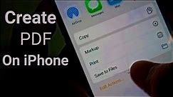 How to make PDF file on iPhones || Create a PDF in iPhone | Image to a pdf in iPhone