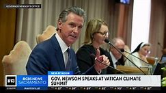 California Gov. Gavin Newsom speaks at Vatican climate summit