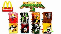 2016 KUNG FU PANDA 3 MOVIE McDONALD'S SET OF 8 HAPPY MEAL KIDS TOYS COLLECTION REVIEW ASIA