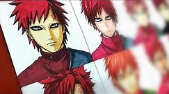 Drawing Gaara in Different Anime Manga Styles | Naruto ナルト