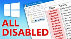 What If You Disable EVERY Windows Group Policy Setting?