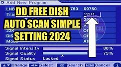 DD Free Dish Auto Scan Simple Setting 2024 | How to Scan All Channels on DD Free Dish?