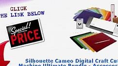 "Silhouette Cameo Digital Craft Cutter Machine Ultimate Bundle - Accessories, Vinyl Supplies & Appli