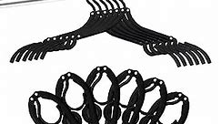 12 PCS Travel Hangers - Cruise Ship Essentials Portable Folding Clothes Hangers Travel Accessories Foldable Clothes Drying Rack for Travel (Black)