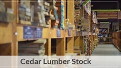 Cedar Lumber - Knotty & Clear Boards and More