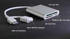 WEme Compact Flash Card Reader USB 3 0 CF/SD/Micro SD Card Reader with OTG