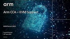 KVM: Arm Confidential Compute Architecture Support