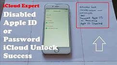Disabled Apple ID or Password iCloud Unlock with New Success Method✔Any iPhone iOS Free & 100% Works