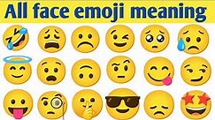 all face emoji meaning in english / emoji vocabulary / whatsapp face emoji meaning with pictures