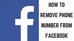 How to Remove Phone Number from Facebook