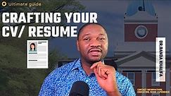 Crafting Your CV/Resume for Graduate School Applications: The Ultimate Guide