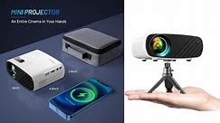 Mini Projector for iPhone, ELEPHAS 2024 Upgraded 1080P HD Projector