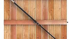 True Latch 6' Telescopic Gate Brace - Wood Privacy Fence Anti Sag Gate Kit - Gate Hardware Kit for Outdoor Wooden Fence Gates, 1 Patented USA Made Brace (6' Telescopic (40" - 74"), Black)