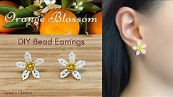How to Make Orange Blossom Stud Bead Earrings