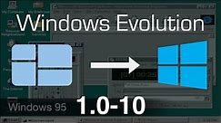 Evolution of Microsoft Windows (Windows 1.0-10)