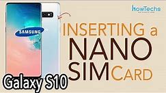 Samsung S10 - How to Insert and Remove SIM Card | Howtechs