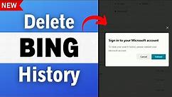 How To Clear Bing Search History (2023) | Delete, Remove Microsoft Bing Search History | Bing.com