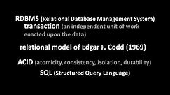 Relational Databases (part 1 of 6)