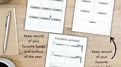 Book Journal Planner- 20 pages - Printable Reading Planner, Reading Log