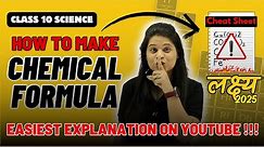 How To Make Any Chemical Formula | Chemical Reactions and Equations | Chapter 1 | "लक्ष्य" 2025