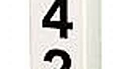ADDRESSES OF DISTINCTION White Address Post – 32” Tall Address Marker - Customized Black House Numbers –All Hardware & Stake Included – Help Emergency Vehicles Find Your Home (Nantucket Cap)