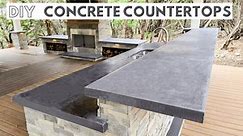 Pour Concrete Countertops In Place | Outdoor Kitchen Part 6