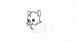 How to Draw Simple Cute Animals in Chibi Style: Wolf