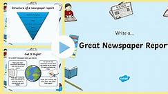Newspaper Writing Tips PowerPoint