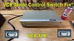 Sylvania SV2000 VCR Dirty Mode Control Switch Fix! How to Fix VCR that is Eating Tapes! VCR Repair!