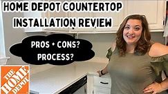 Home Depot Countertop Installation Review | Is it worth it?? | Quartz Countertop Kitchen Remodel