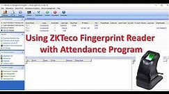 How to use ZKTeco USB Fingerprint Reader (ZK4500) with ZKTime 5.0