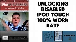 How To Fix / Unlock A Disabled Ipod Touch... 100% works (forgotten password)