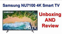 مراجعة و فتح صندوق تلفزيون Samsung NU7100 43" 4K UHD Smart tv