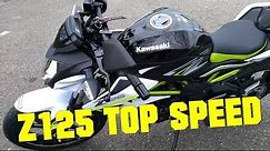 2019 Kawasaki Z125 TOP SPEED!