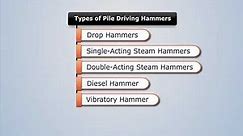 Types of Pile Driving Hammers | Foundation Engineering