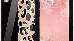 Idocolors Leopard Print Case for iPhone 6s/6 Plus，Black Cool Soft TPU&Aluminum Hard Back Scratch Resistant Protection Shockproof Girly Cover Case for iPhone 6s Plus
