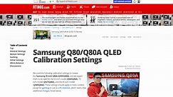 Samsung Q80/Q80A QLED Calibration Settings
