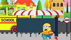 Minions Banana Baby Selfish & Misses School Bus New Episodes! Finger Family Song Nursery Rhymes