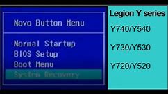 How to Factory reset your Lenovo Legion Y740, Y540, Y730, Y530, Y720 and Y520