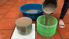 Excellent unique idea / How to make molds and cast creative flower pots from cement and plastic mesh