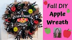 Farm Fresh Apple Wreath ~ Fall DIY ~ Fall Apple Wreath DIY