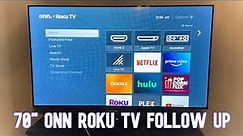 70" Onn Roku TV - Follow Up - Why I Returned it