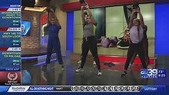 Fitness trainer demonstrates exercises women can do at home or at work - Medical Minute, Idolina Peralez